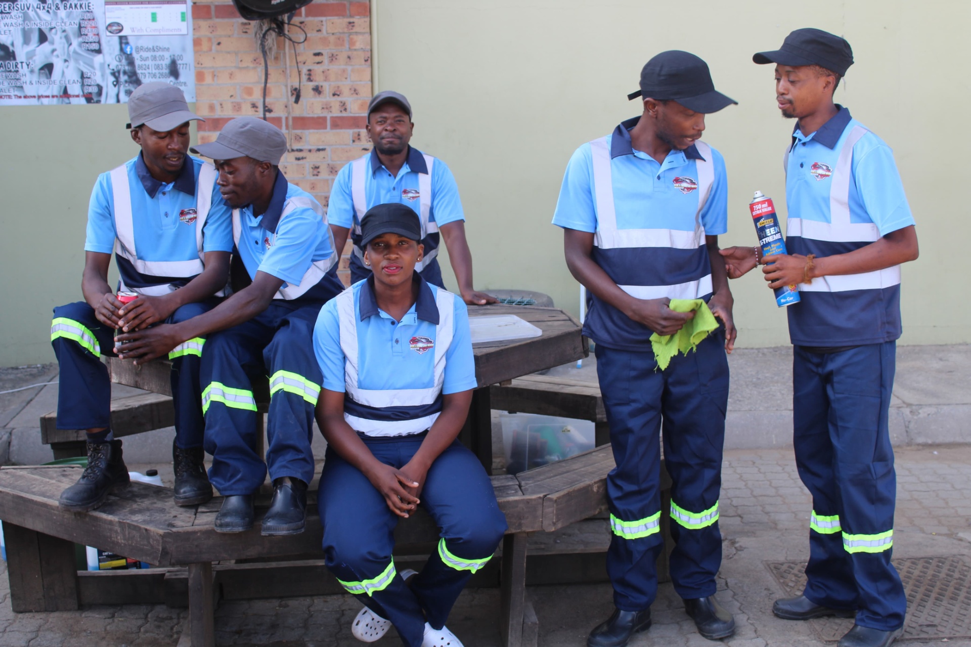 Ride and Shine Car Wash team in Standerton